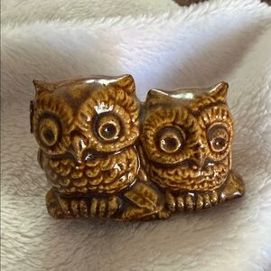 Brown Ceramic Owl Figurine